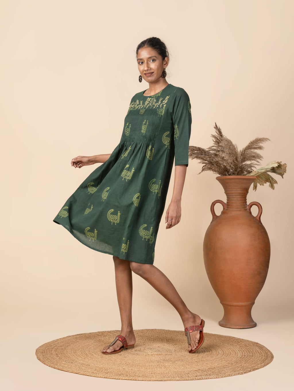 Peacock flight dress