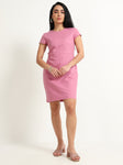 Naturaldyed pink cotton hemp dress