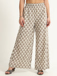 Flared beige palazzo