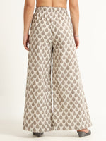 Flared beige palazzo
