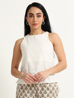 Off white Round neck top