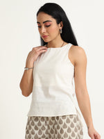 Off white Round neck top