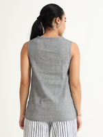 V neck Straight Sleeveless top