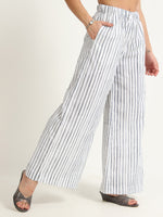 Organic cotton flared trousers