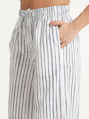 Organic cotton flared trousers