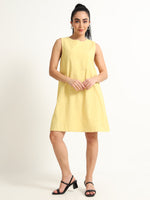 Recycled cotton dress - organic natural dyed