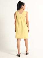 Recycled cotton dress - organic natural dyed