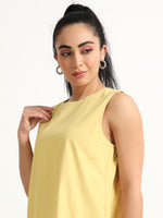 Recycled cotton dress - organic natural dyed