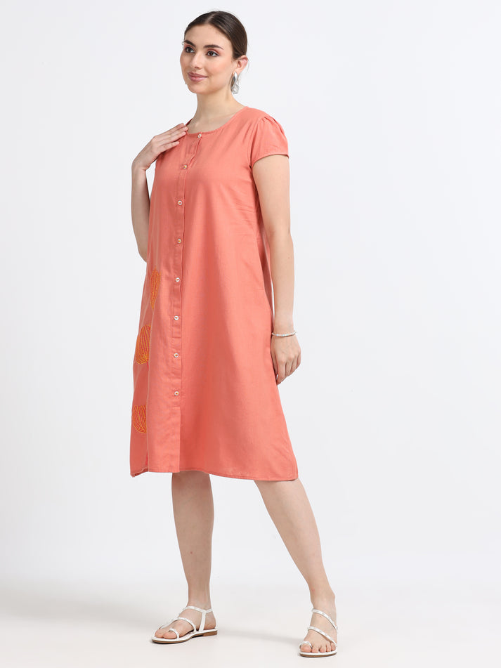 Cap Sleeve Knee length Dress