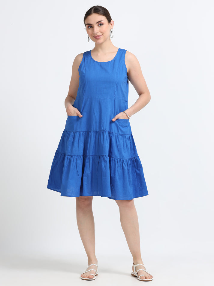 Flared knee length dress