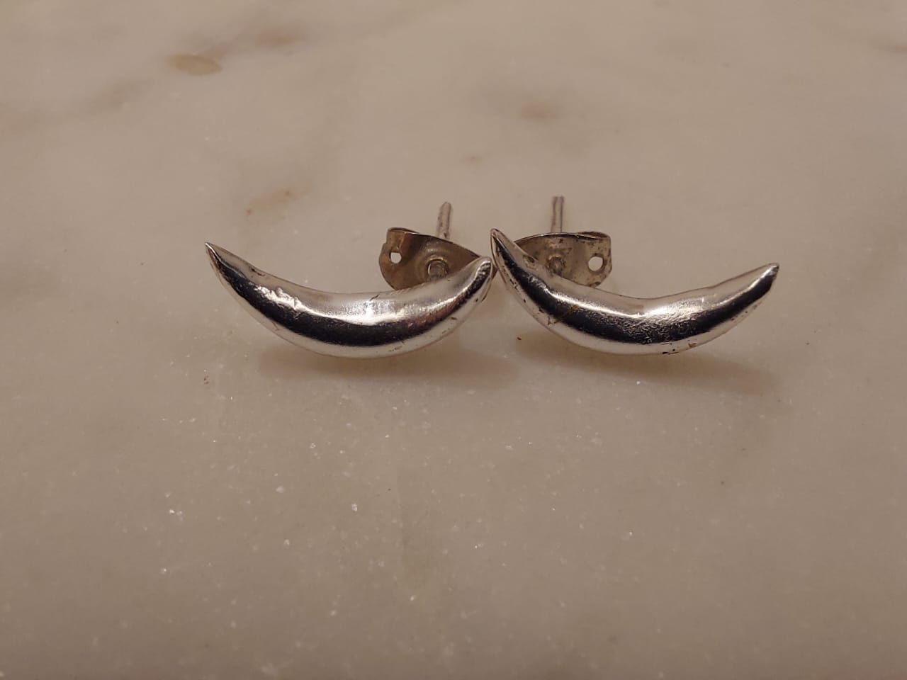 Celestial moon earrings Silver