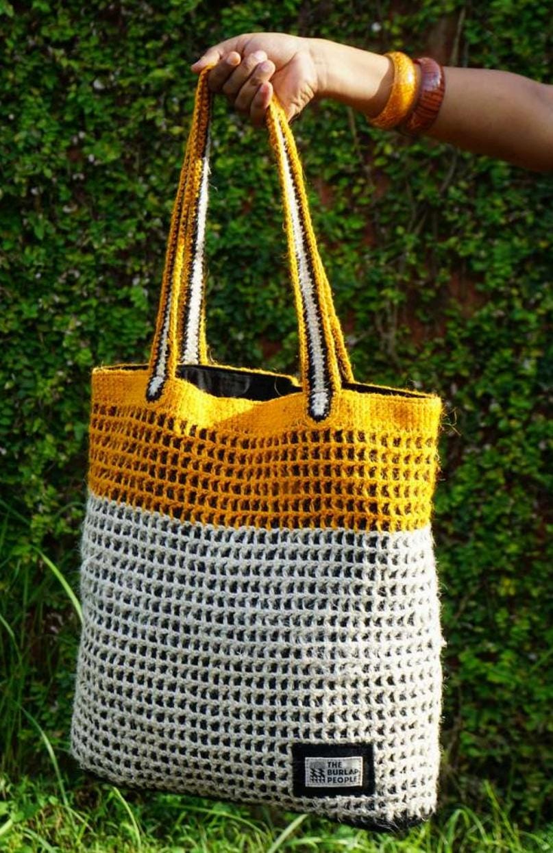 Crochet tote - Yellow