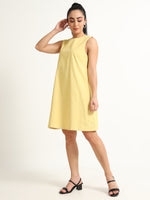 Recycled cotton dress - organic natural dyed
