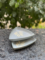Celadon leaf trays - triangle