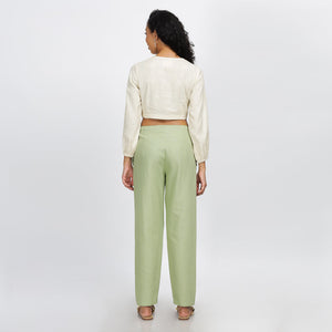 SULTRY - Natural dyed sage green comfort pant