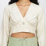 Etheral-Loose Cotton Linen Crop Top