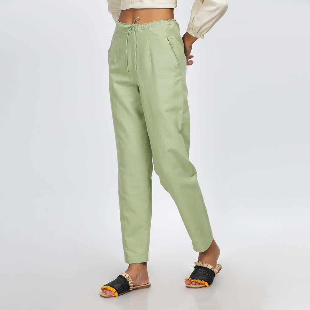 SULTRY - Natural dyed sage green comfort pant