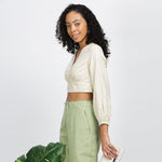 Etheral-Loose Cotton Linen Crop Top