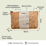 Banana Fiber and Cork Bloom Pouch