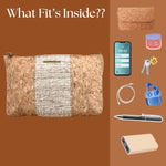 Banana Fiber and Cork Bloom Pouch