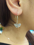 Ginko leaf drops earrings