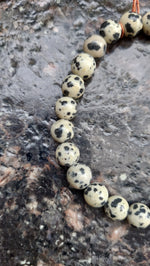 Dalmatian Jasper Beaded Bracelet- Large Beads