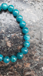 Blue Apatite Beaded Bracelet