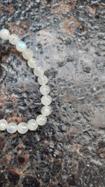 Rainbow Moonstone Beaded Bracelet