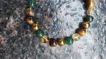 Tiger's Eye, Iron Pyrite & Citrine Beaded Bracelet