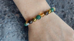 Tiger's Eye, Iron Pyrite & Citrine Beaded Bracelet