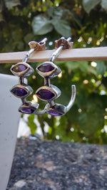 Amethyst Hoop Earrings
