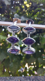 Amethyst Hoop Earrings