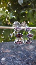 Pink Tourmaline Hoop Earrings