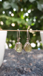 Uncut Peridot Drop Earrings