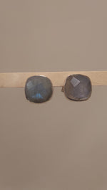 Labradorite Square Stud Earrings