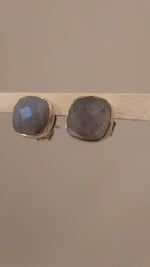 Labradorite Square Stud Earrings
