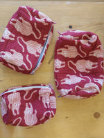 Quilted Cotton Travel Pouches