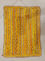 Jute and Upcycled Fabric Door Mat
