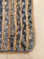 Jute and Upcycled Fabric Mat