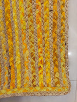 Jute and Upcycled Fabric Mat