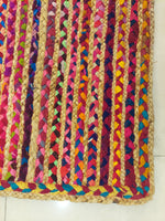 Jute and Upcycled Fabric Mat