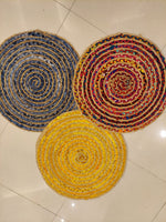 Circular Jute and Upcycled Fabric Floor Mat