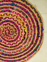 Circular Jute and Upcycled Fabric Floor Mat