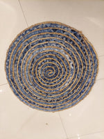 Circular Jute and Upcycled Fabric Floor Mat