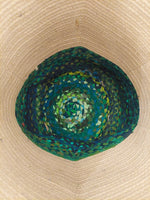 Jute and Upcycled Fabric Basket