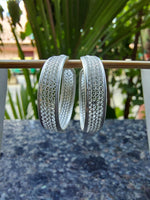 Filigree Silver Hoop Earring
