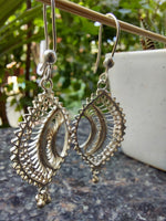 Filigree Eye Silver Drop Earring