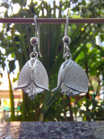 Filigree Bougainvillea Silver Drop Earring