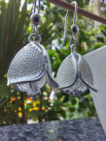 Filigree Bougainvillea Silver Drop Earring