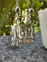 Filigree Floral Silver Drop Earring